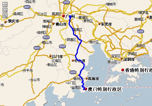 广州-珠海横琴线路